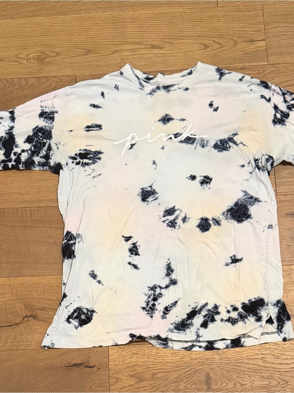 PINK Victoria's Secret Tie-Dye Tee - Black & White